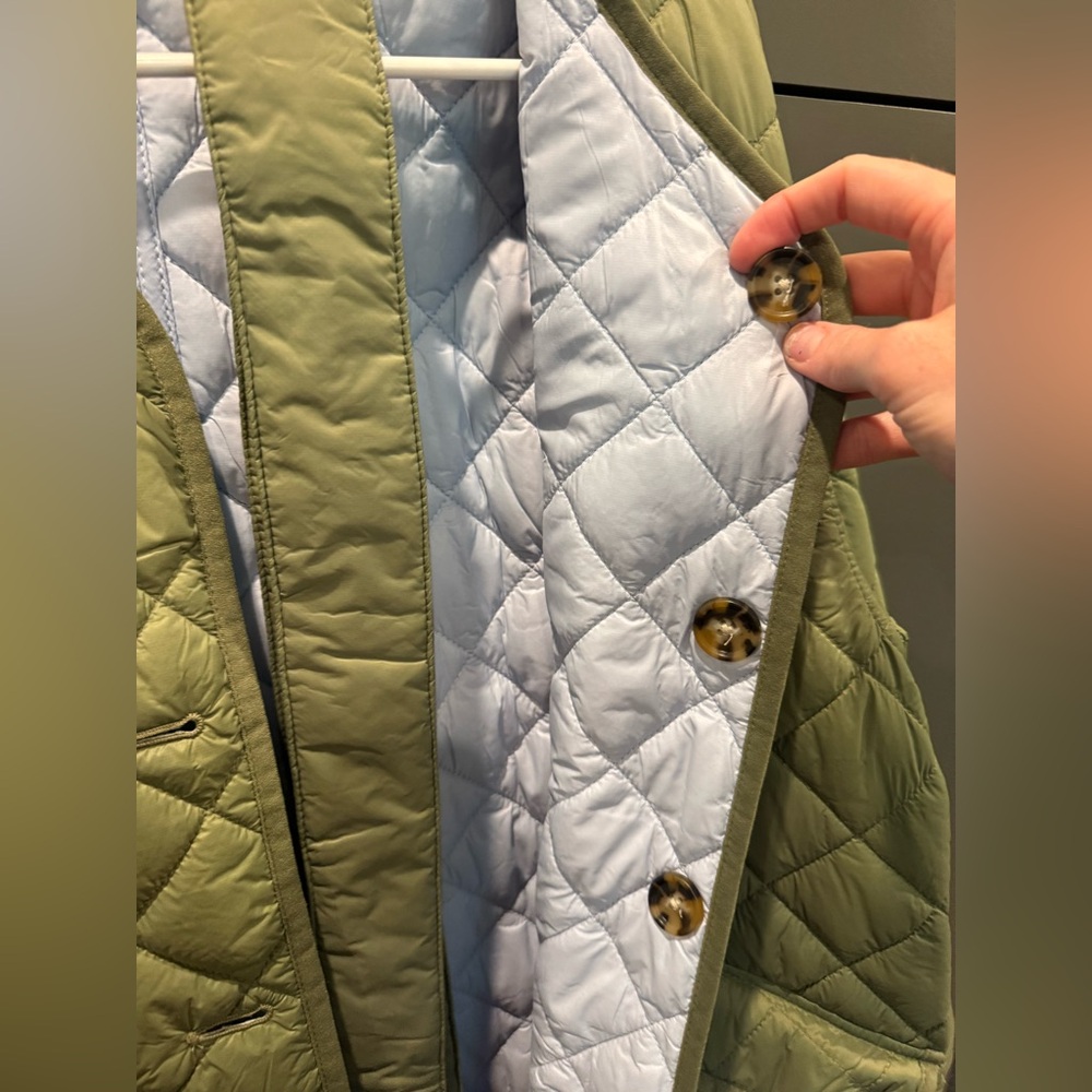 J. Crew Sage Green Quilted Puffer Jacket - Picture 5 of 5